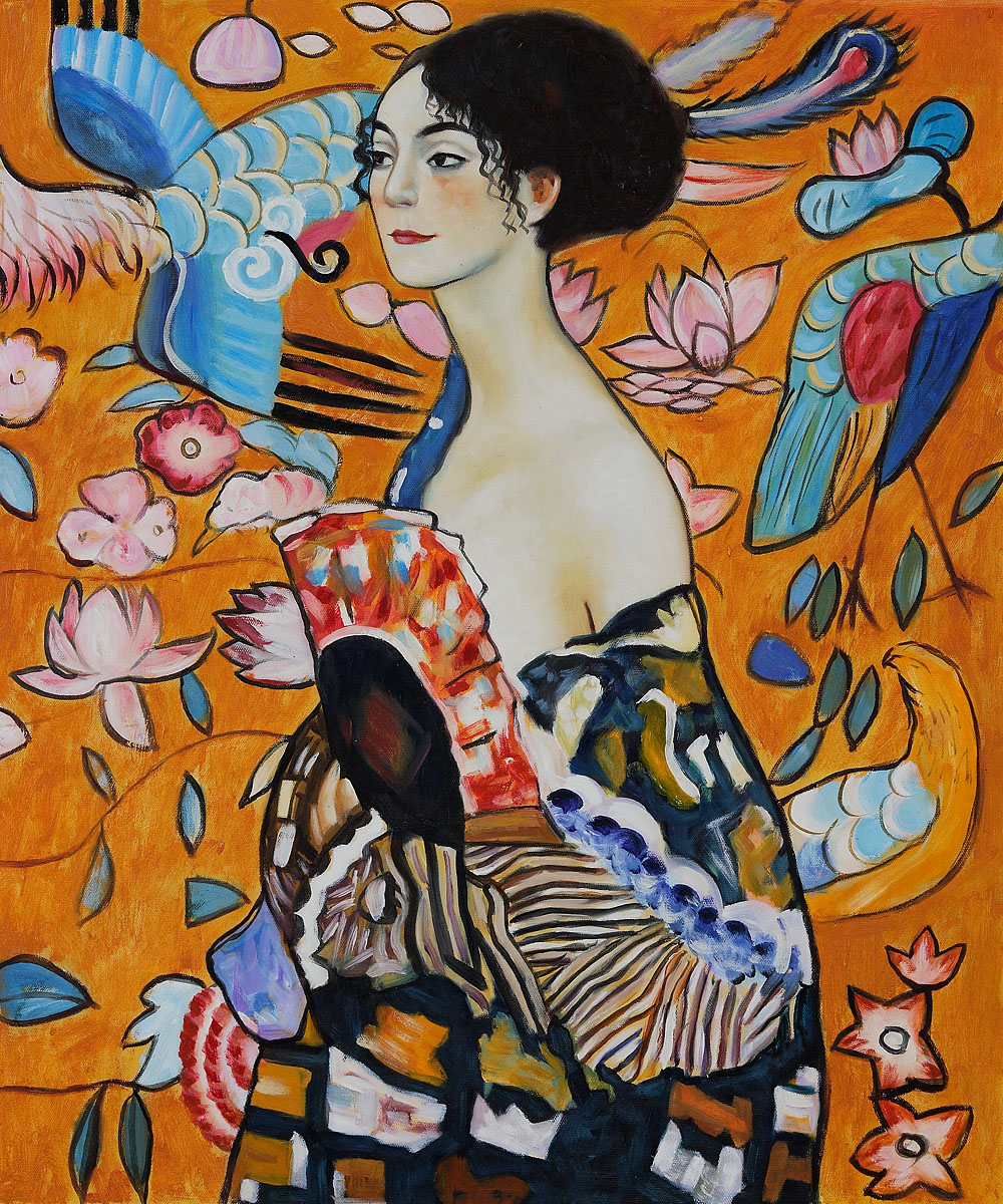 Signora con Ventaglio Interpretation - Gustav Klimt Paintings
